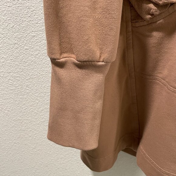 CMC/COLOR ME COTTON Long French Terry Zip Front Long Sleeve Hoodie, Tan - L - Picture 2 of 10